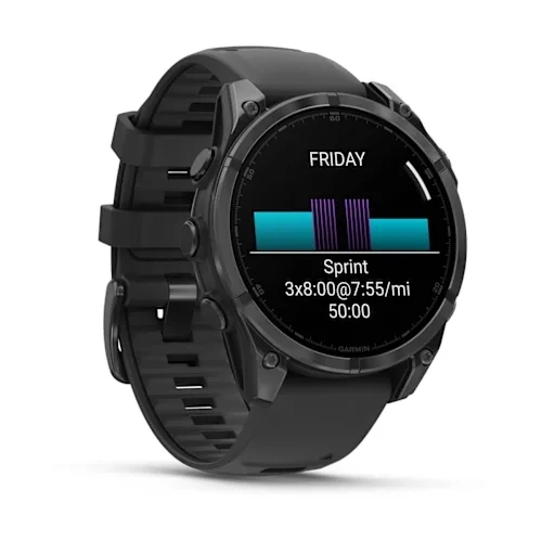 Умные часы Garmin Fenix 8 51mm, Amoled, Slate Gray with Black Silicone Band (010-02905-00). Фото 2