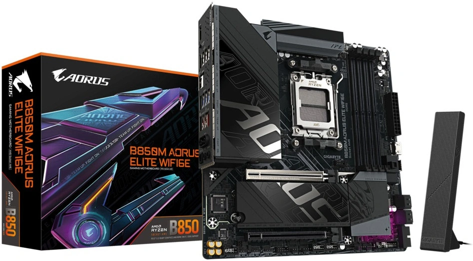 Материнская плата Gigabyte B850M AORUS ELITE WIFI6E (AM5, mATX). Фото 4