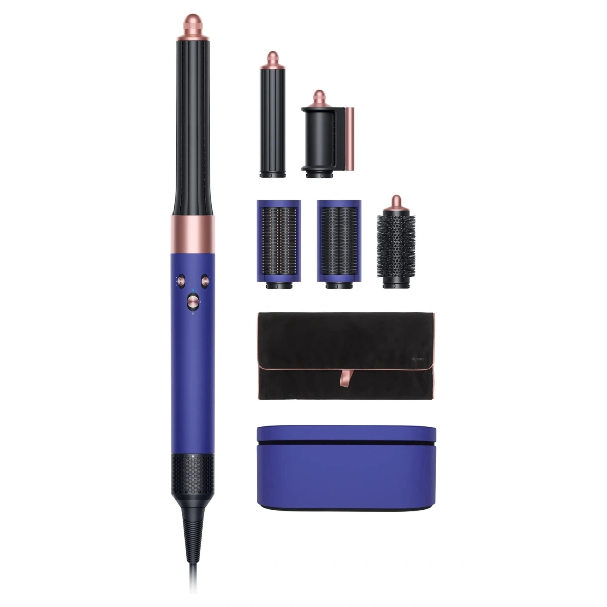 Стайлер для волос Dyson AirWrap Complete Long HS05, Vinca Blue/Rose  подарочный футляр и дорожный чехол. Фото 1