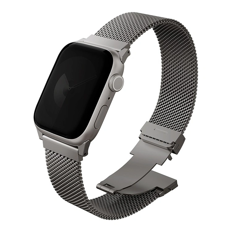 Ремешок Uniq для Apple Watch 38/40/41/42мм Dante PRO Stainless Steel Strap, Titanium Silver (42MM-DANPTSIL). Фото 1
