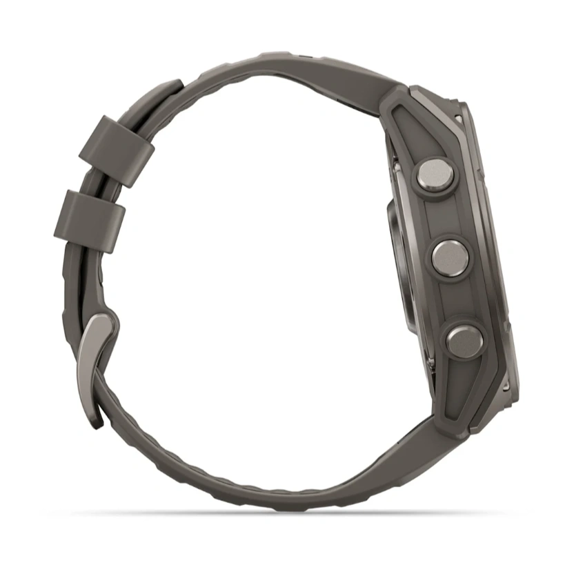 Умные часы Garmin Fenix 9 51мм, АMOLED, Титан с чёрно-серым силиконовым ремешком (010-04763-00). Фото 6