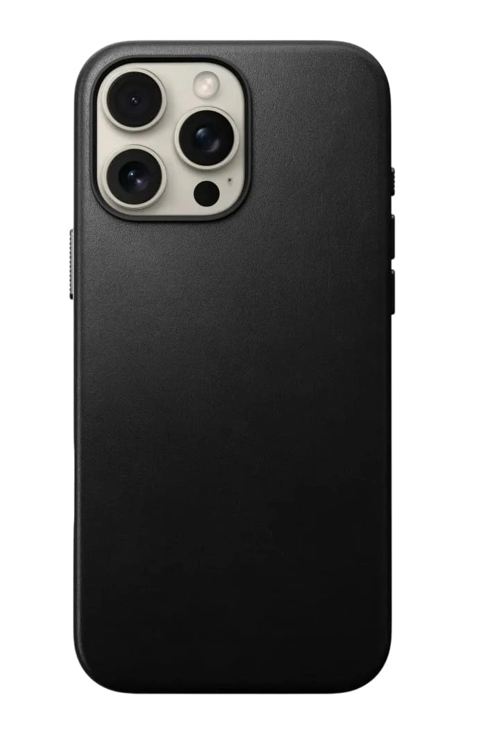 Накладка Nomad Traditional Leather Case With MagSafe для iPhone 16 Pro, Black (NM01391685). Фото 2