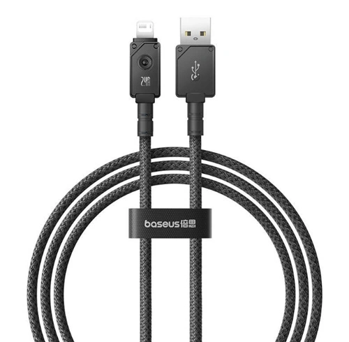 Кабель Baseus Unbreakable Series Fast Charging Data Cable USB to iP 2.4A 1m, Чёрный (P10355802111-00). Фото 1