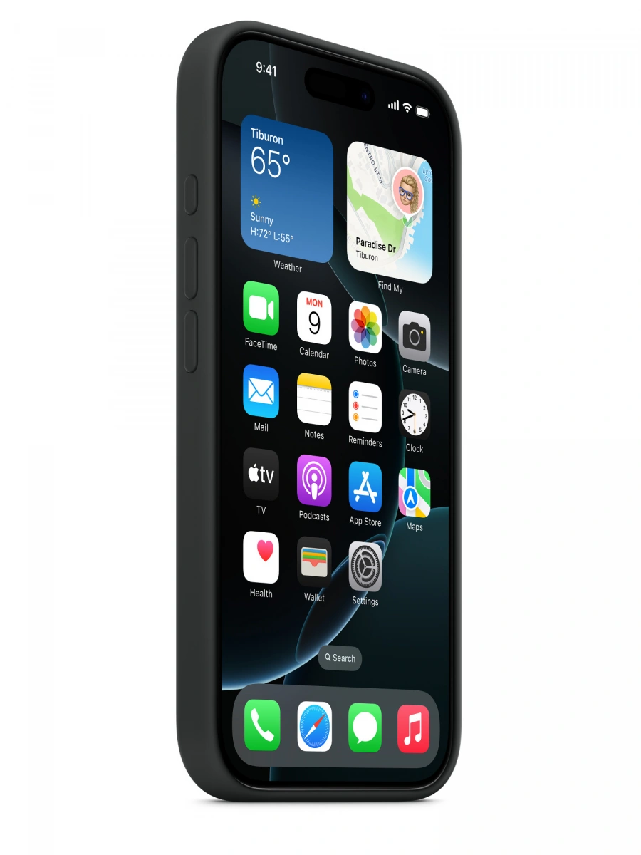 Накладка для iPhone 16 Pro Silicone Case With MagSafe, Black. Фото 5