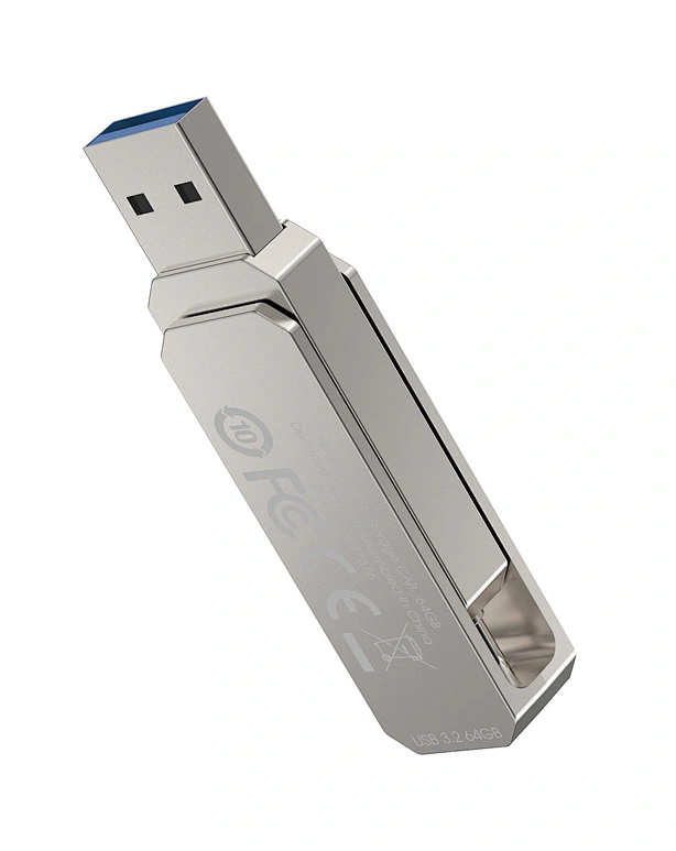 Накопитель Wiwu Infinite 2in1 USB3.2 Flash Drive USB Type-C 32Gb, Silver (Wi-FD003). Фото 3