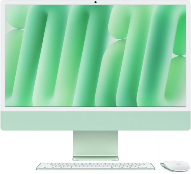 Apple iMac 24" Retina 4,5K, (MWUE3RU/A) (M4, 8C CPU, 8C GPU, 16 ГБ, 256 ГБ SSD, 2024), Green. Фото 1