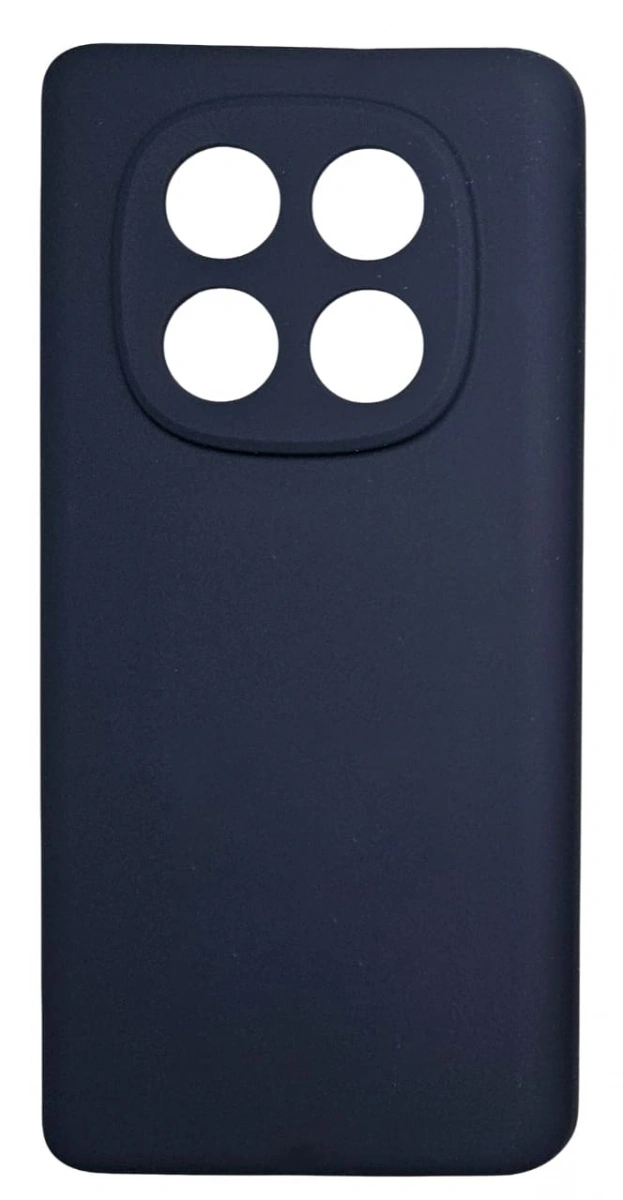 Накладка Silicone Case для Redmi Note 14 Pro Plus 5G, Тёмно-синяя. Фото 1