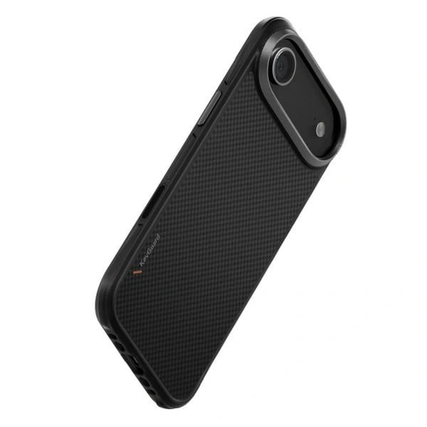 Накладка Uniq KEVA Aramid Fibre MagSafe для iPhone Air, Чёрный карбон (IP6.6(2025)-KEVAMCBLK). Фото 3