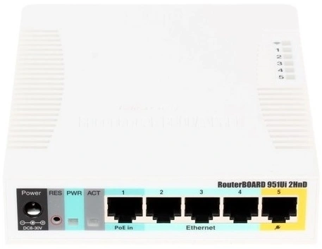 Роутер MikroTik RB951Ui-2HnD, Белый. Фото 1