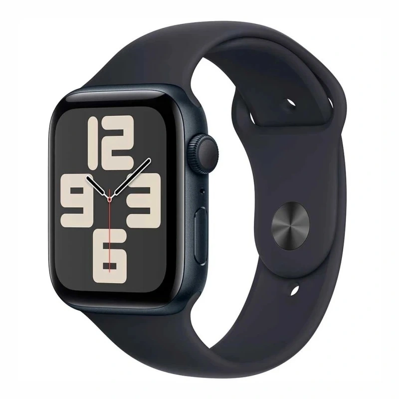 Apple Watch SE 2024, 40 мм, алюминий цвета "тёмная ночь", Midnight Sport Band, S/M (MXE73). Фото 1