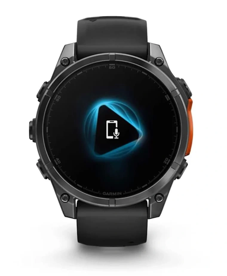 Умные часы Garmin Fenix 8 47mm, Sapphire, Carbon Gray DLC Titanium with Black/Pebble Gray Silicone Band. Фото 11