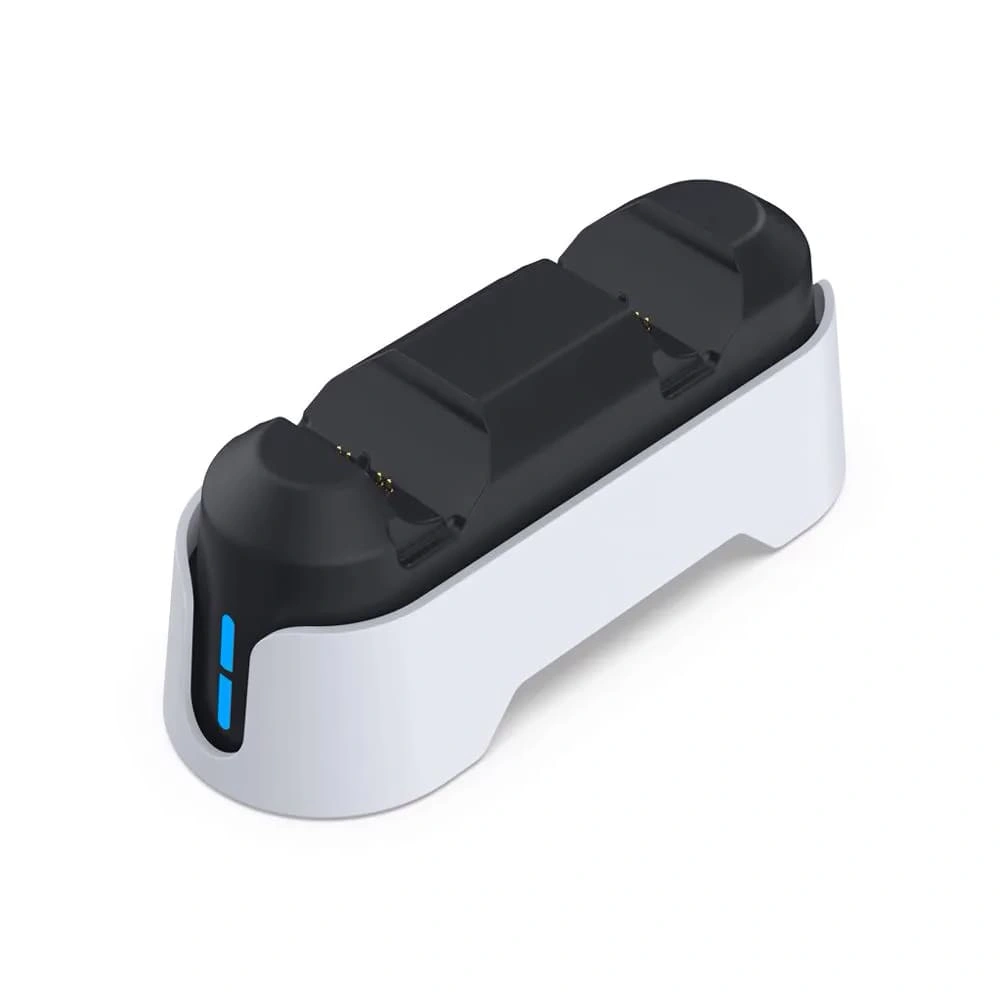 Зарядная станция DOBE для двух контроллеров DualSense PS5 (TP5-1501S), Белая. Фото 4