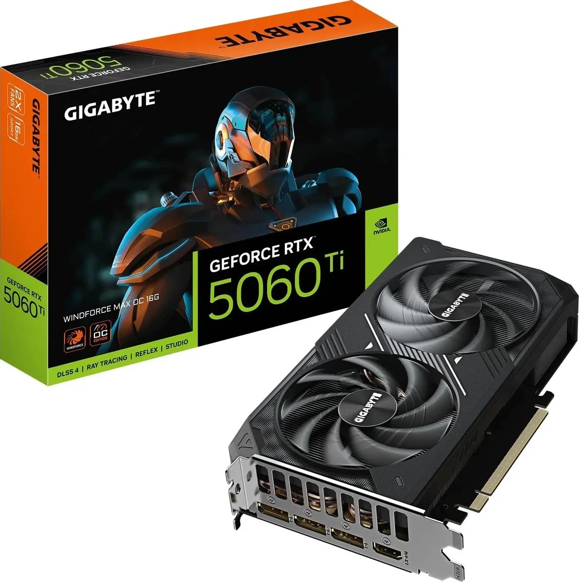 Видеокарта Gigabyte GeForce RTX 5060 Ti WINDFORCE 8Гб  GDDR7 128 bit PCIe 5.0. Фото 6