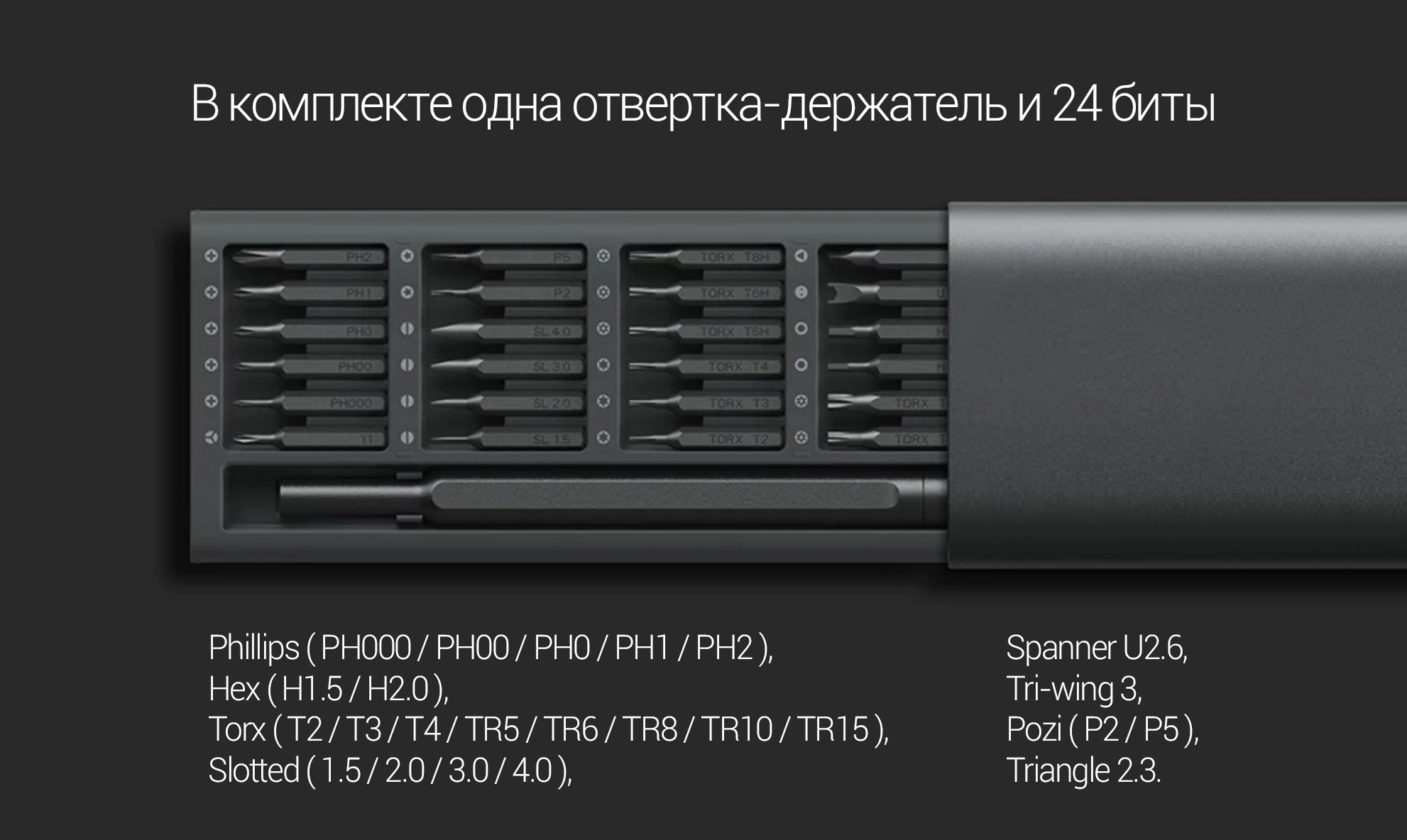 XiaoMi Wiha отвертка с набором бит